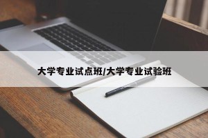 大学专业试点班/大学专业试验班