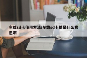 车载sd卡使用方法/车载sd卡槽是什么意思啊